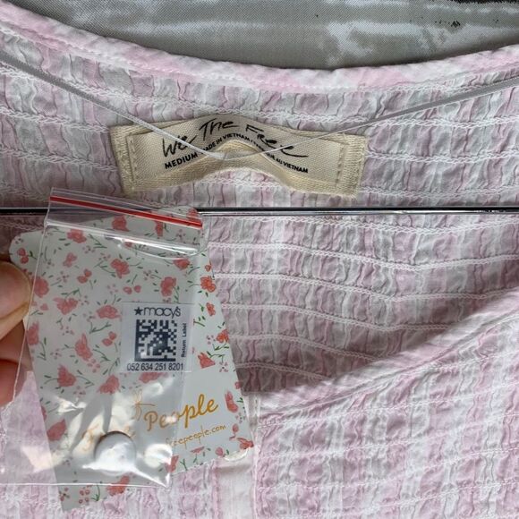 NWT We the Free Pink Combo Seer Sucker Ombré Tank Size Medium - Picture 3 of 7